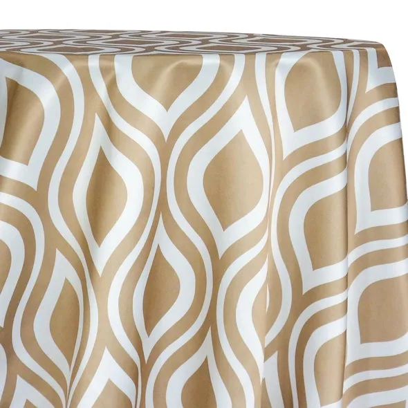 Groovy Print (Lamour) Table Linen in Khaki