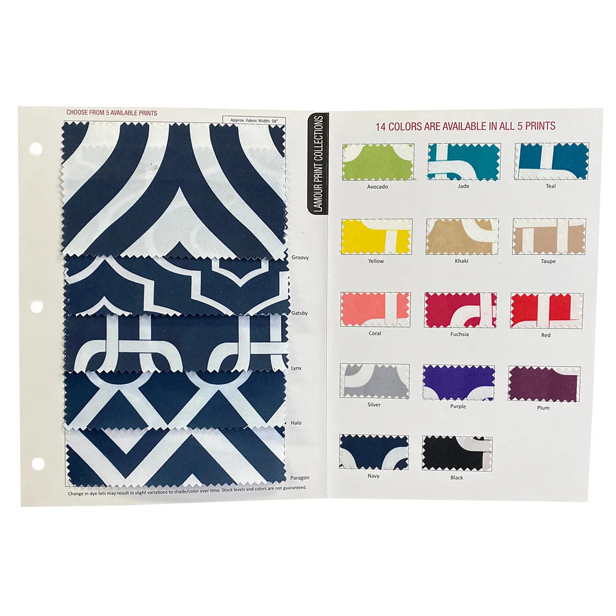 Groovy Print (Lamour) Table Linen in Navy