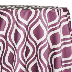 Groovy Print (Lamour) Table Linen in Plum