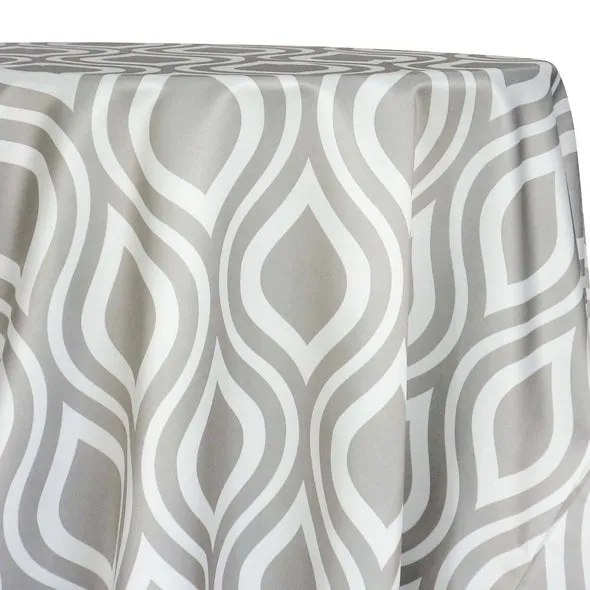 Groovy Print (Lamour) Table Linen in Silver