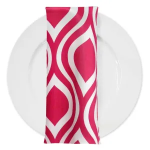 Groovy Print (Lamour) Table Napkin in Fuchsia
