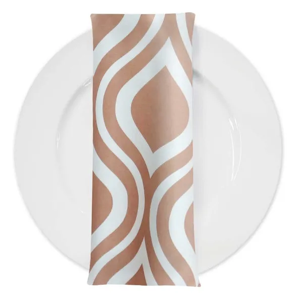 Groovy Print (Lamour) Table Napkin in Khaki