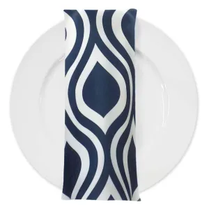 Groovy Print (Lamour) Table Napkin in Navy