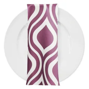 Groovy Print (Lamour) Table Napkin in Plum