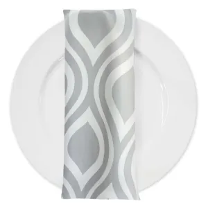 Groovy Print (Lamour) Table Napkin in Silver