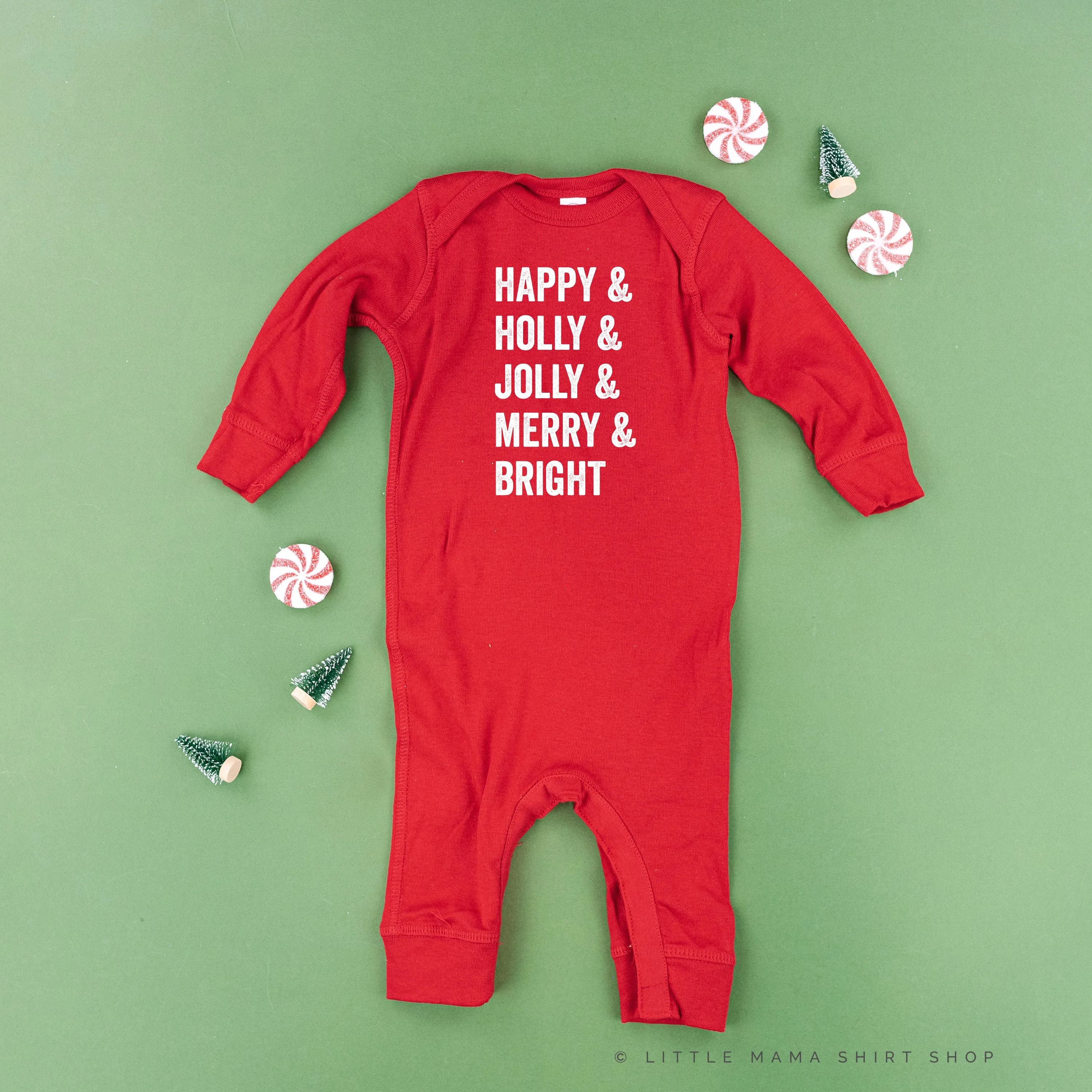 Happy   Holly   Jolly   Merry   Bright - Baby Sleeper