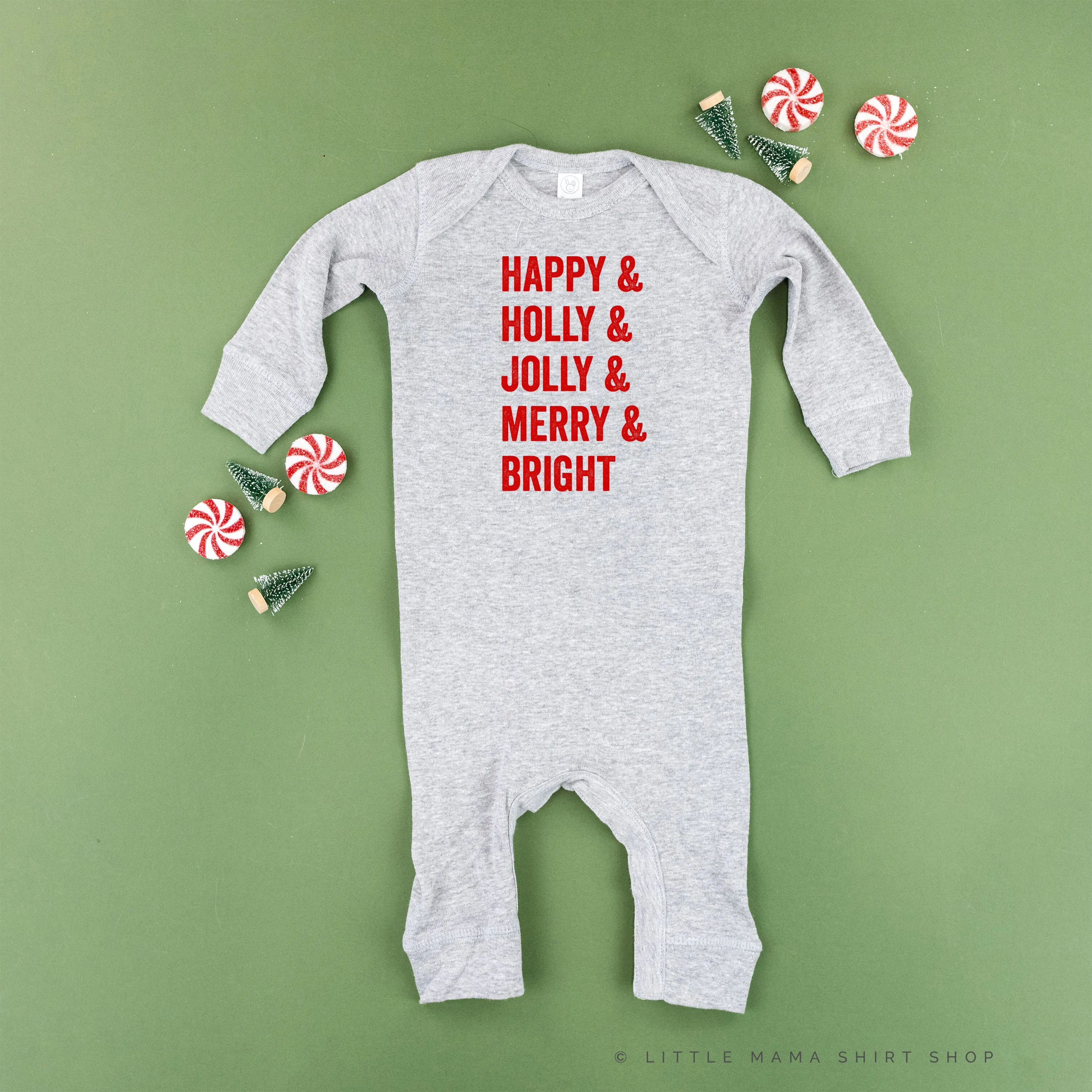 Happy   Holly   Jolly   Merry   Bright - Baby Sleeper