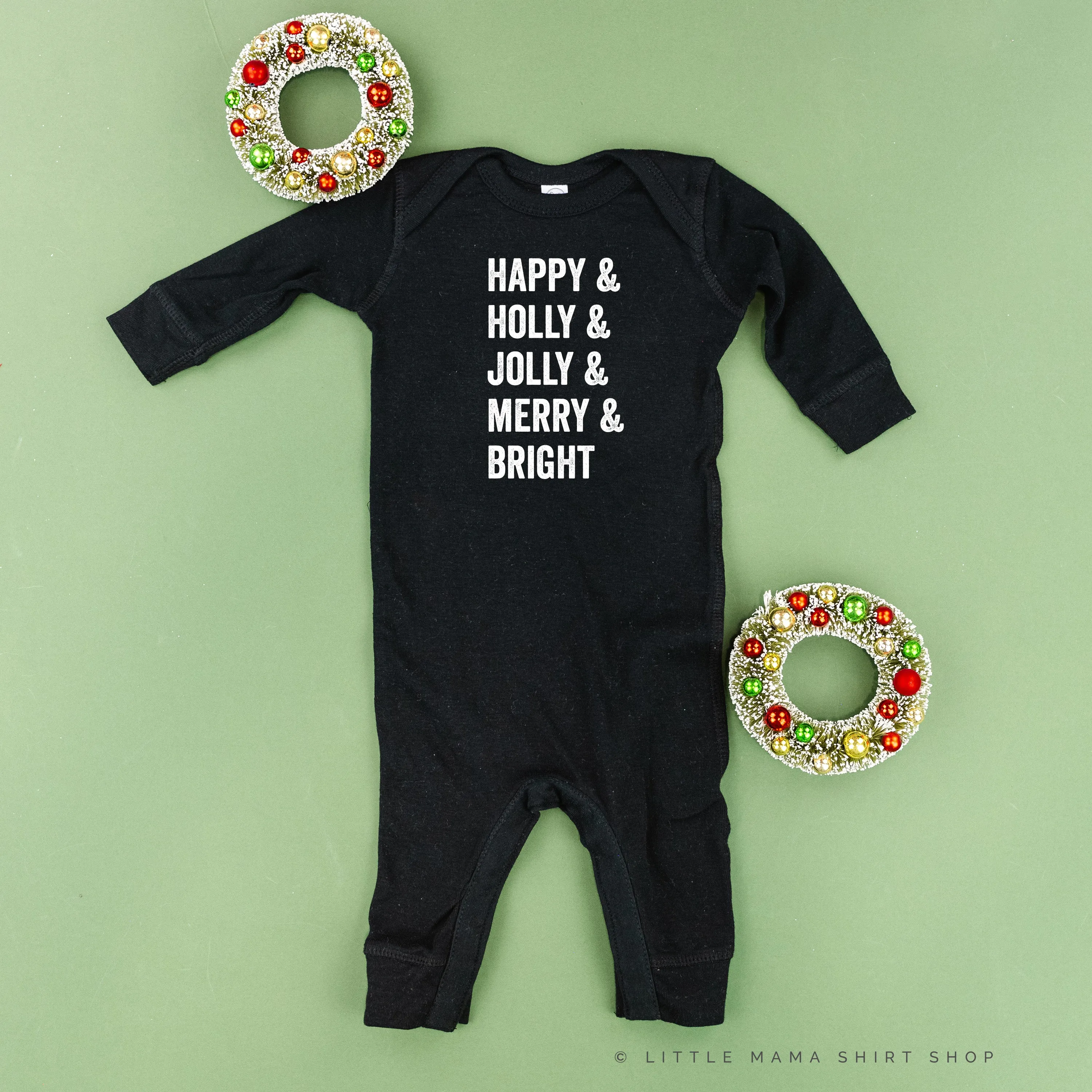 Happy   Holly   Jolly   Merry   Bright - Baby Sleeper