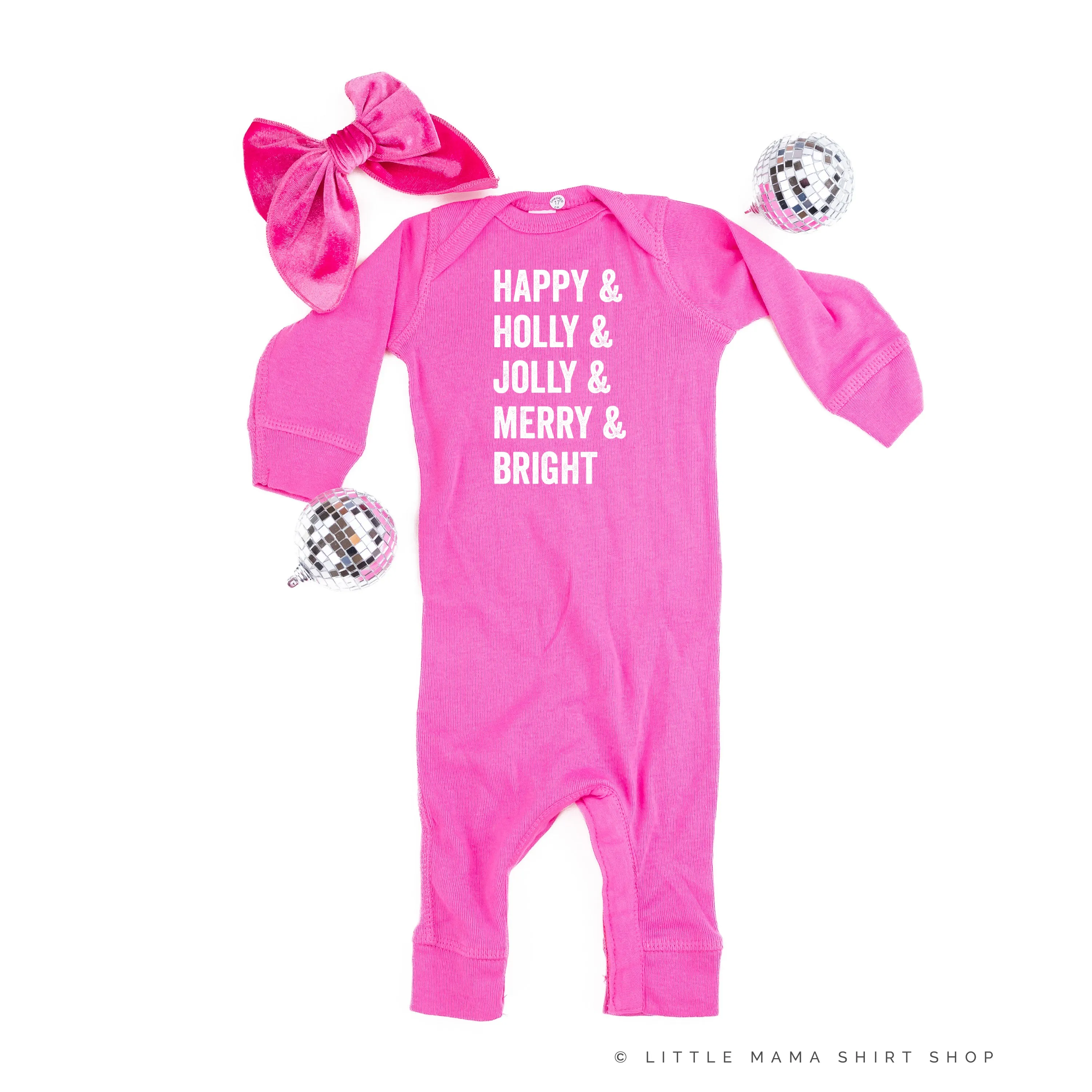 Happy   Holly   Jolly   Merry   Bright - Baby Sleeper