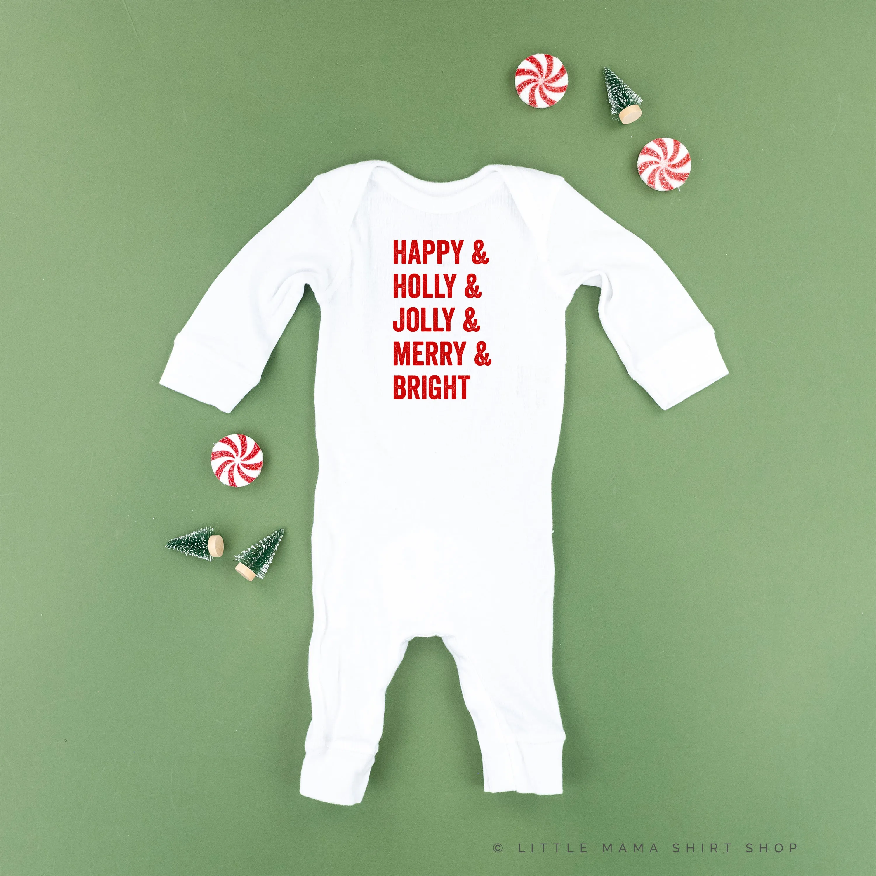Happy   Holly   Jolly   Merry   Bright - Baby Sleeper