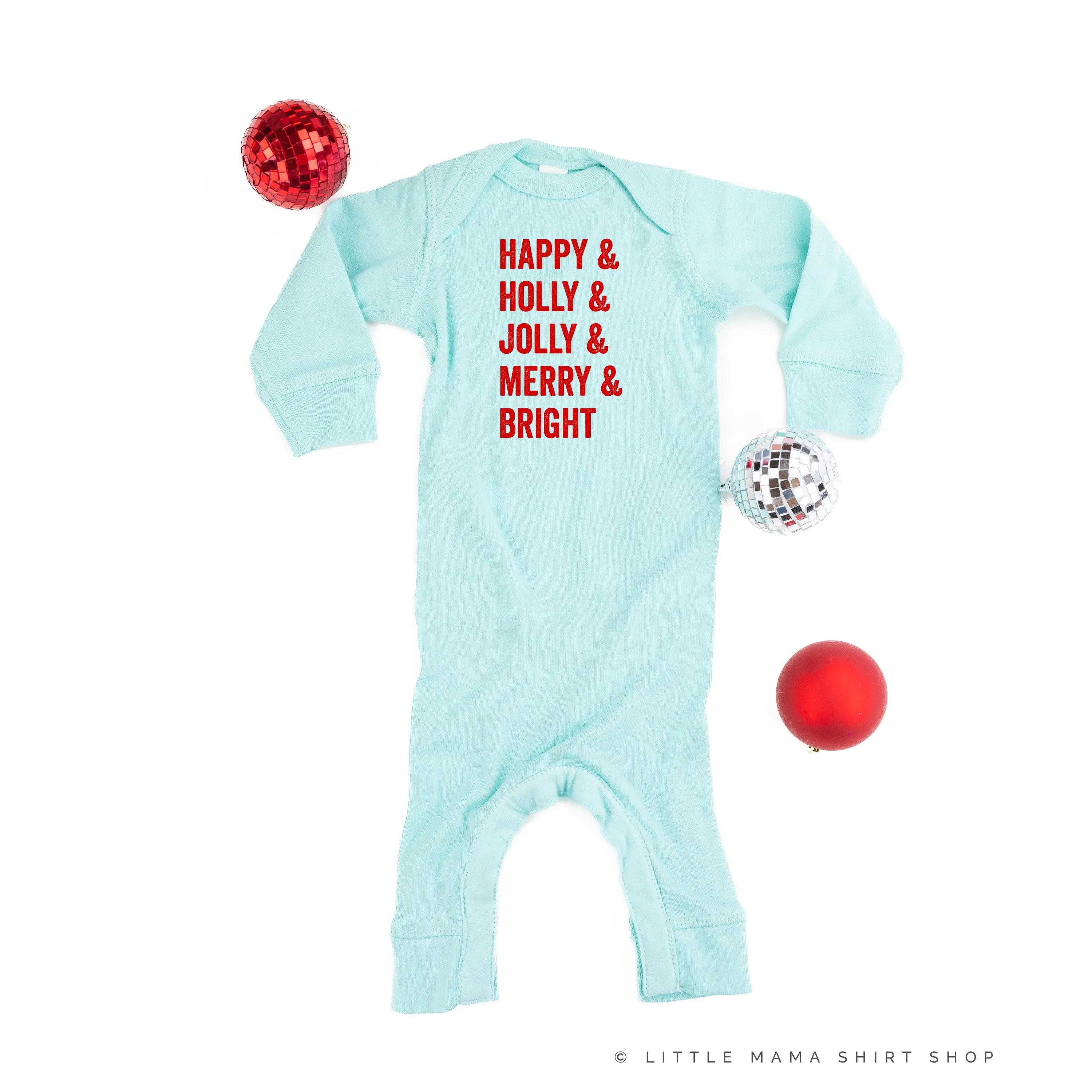 Happy   Holly   Jolly   Merry   Bright - Baby Sleeper