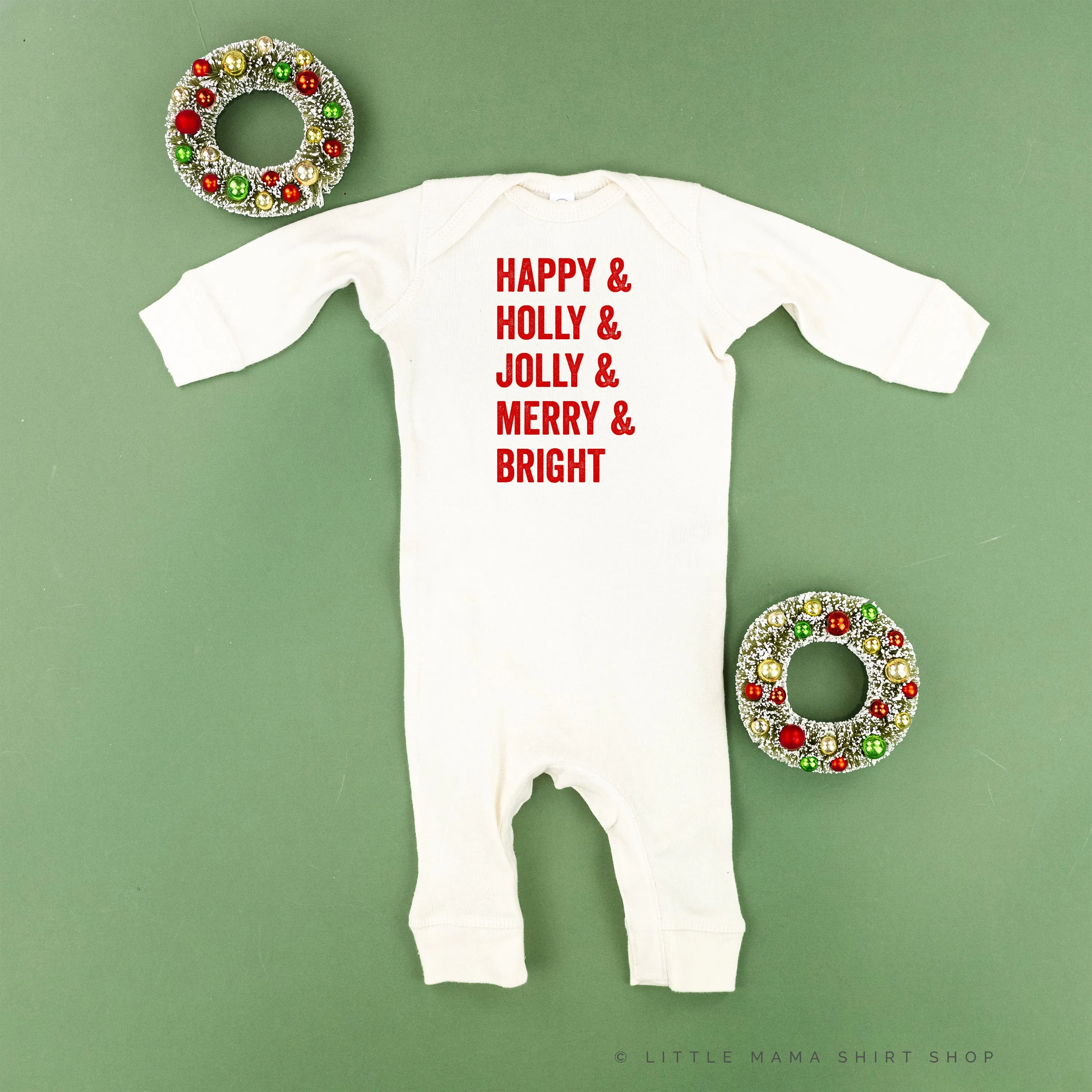 Happy   Holly   Jolly   Merry   Bright - Baby Sleeper