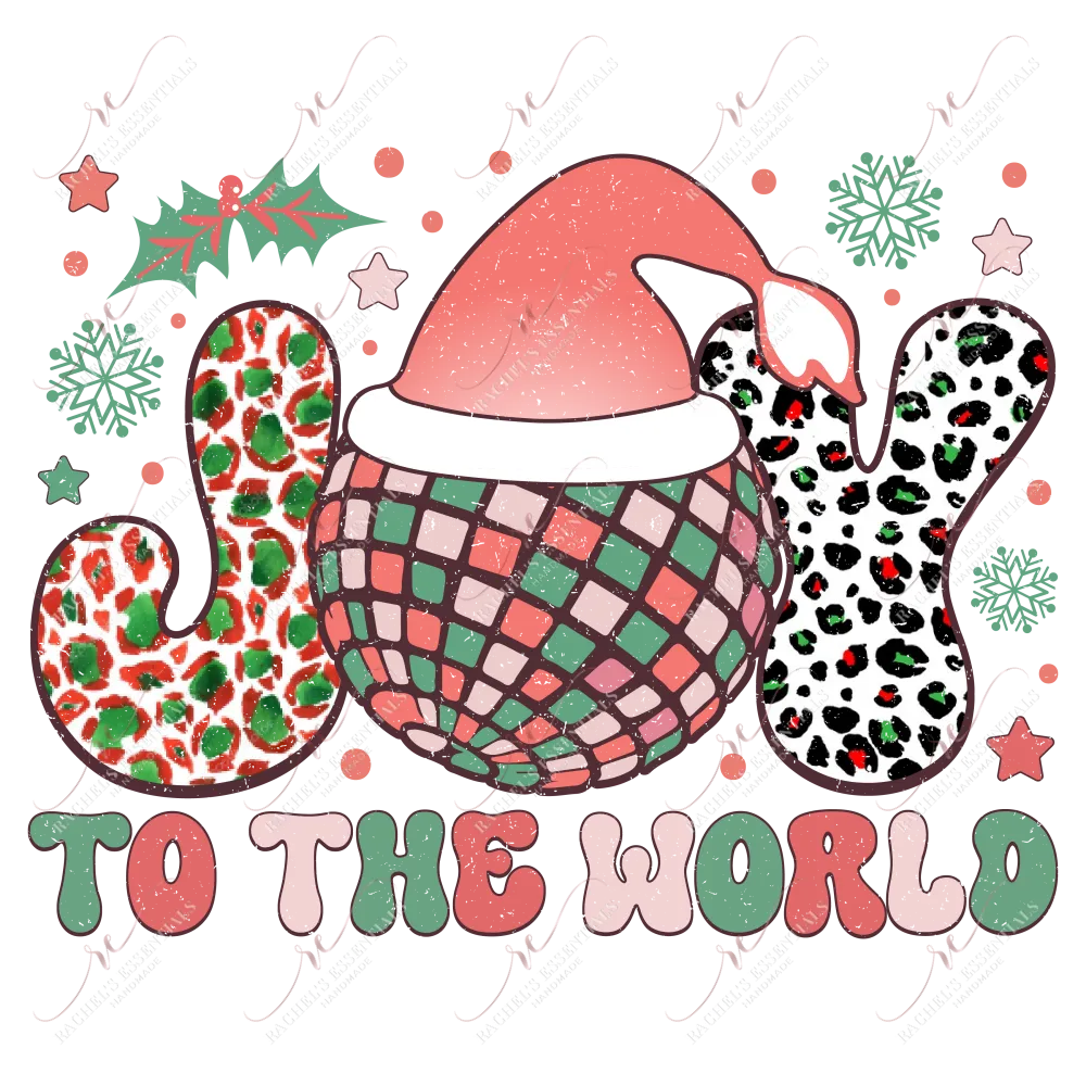 Joy To The World - ready to press sublimation transfer print