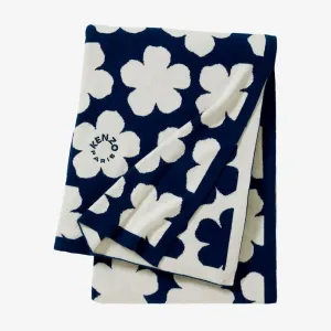 K Hanadot Navy Throw Blanket by Kenzo Paris