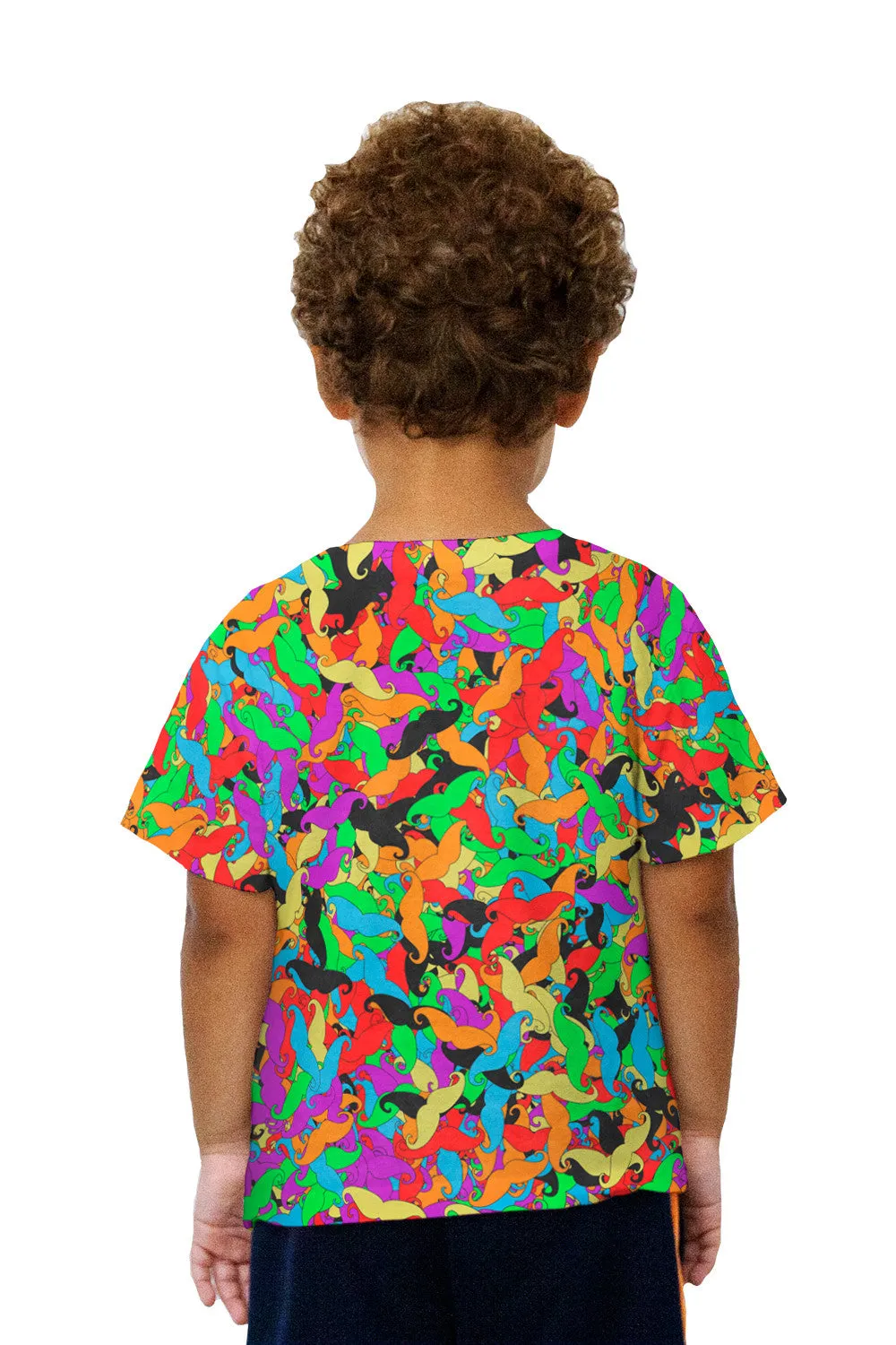 Kids Moustache Hipster Ride Colorful