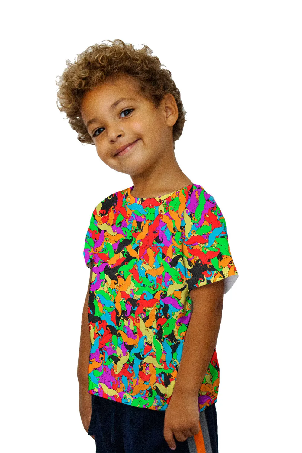 Kids Moustache Hipster Ride Colorful