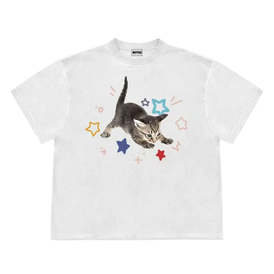 Kitten and Stars T-Shirt