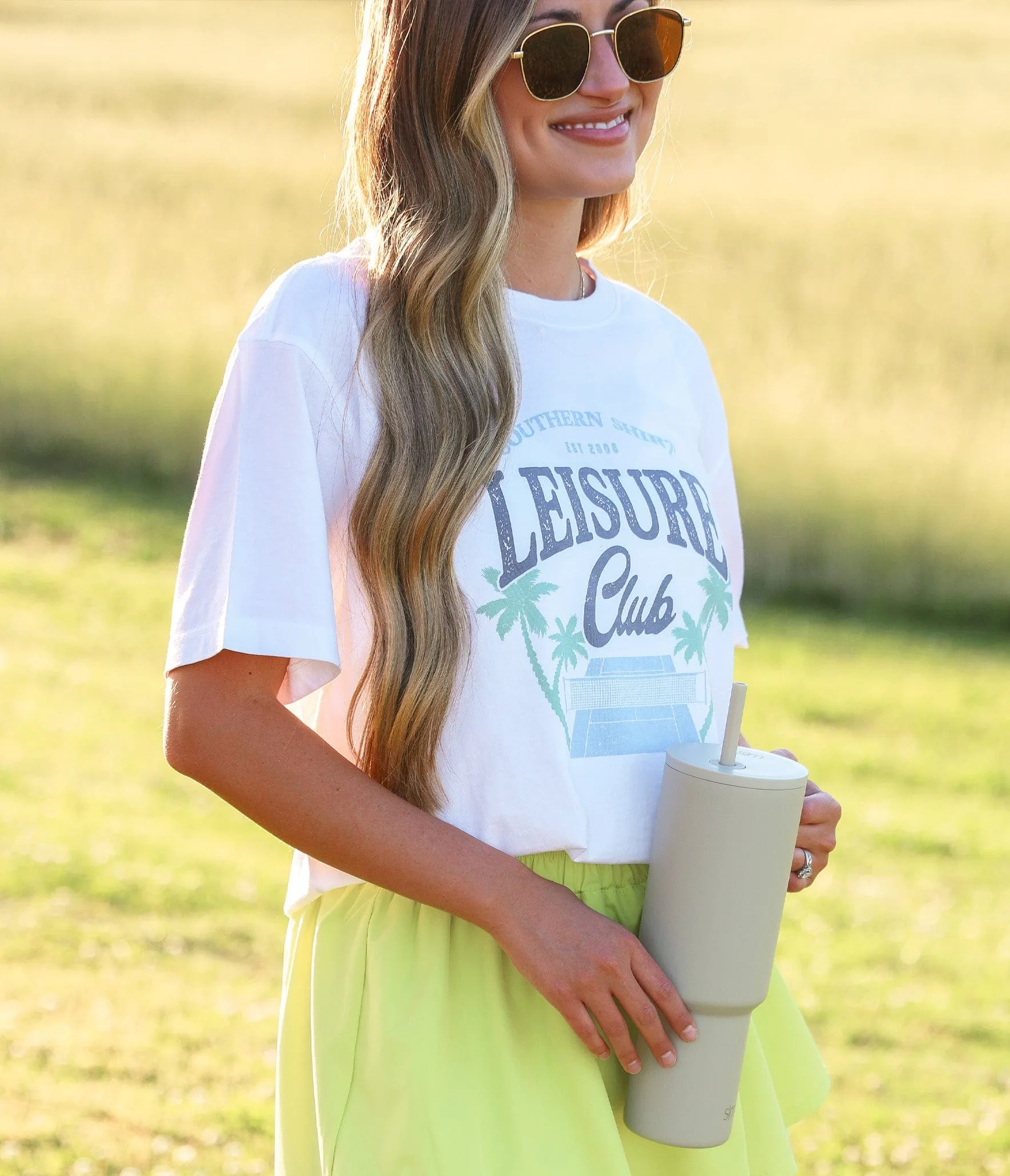 Leisure Club Tee SS - Bright White