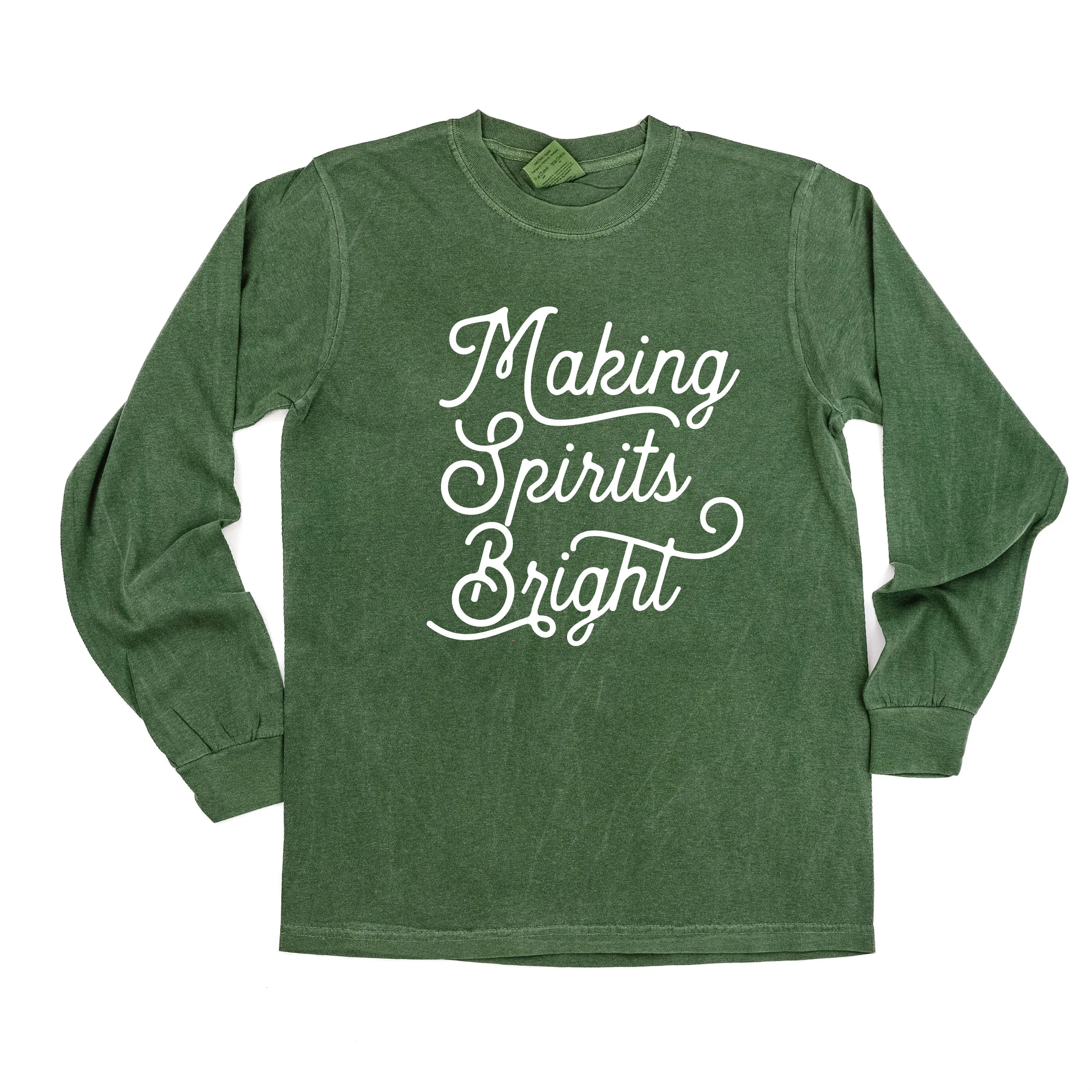 Making Spirits Bright - LONG SLEEVE Comfort Colors Tee