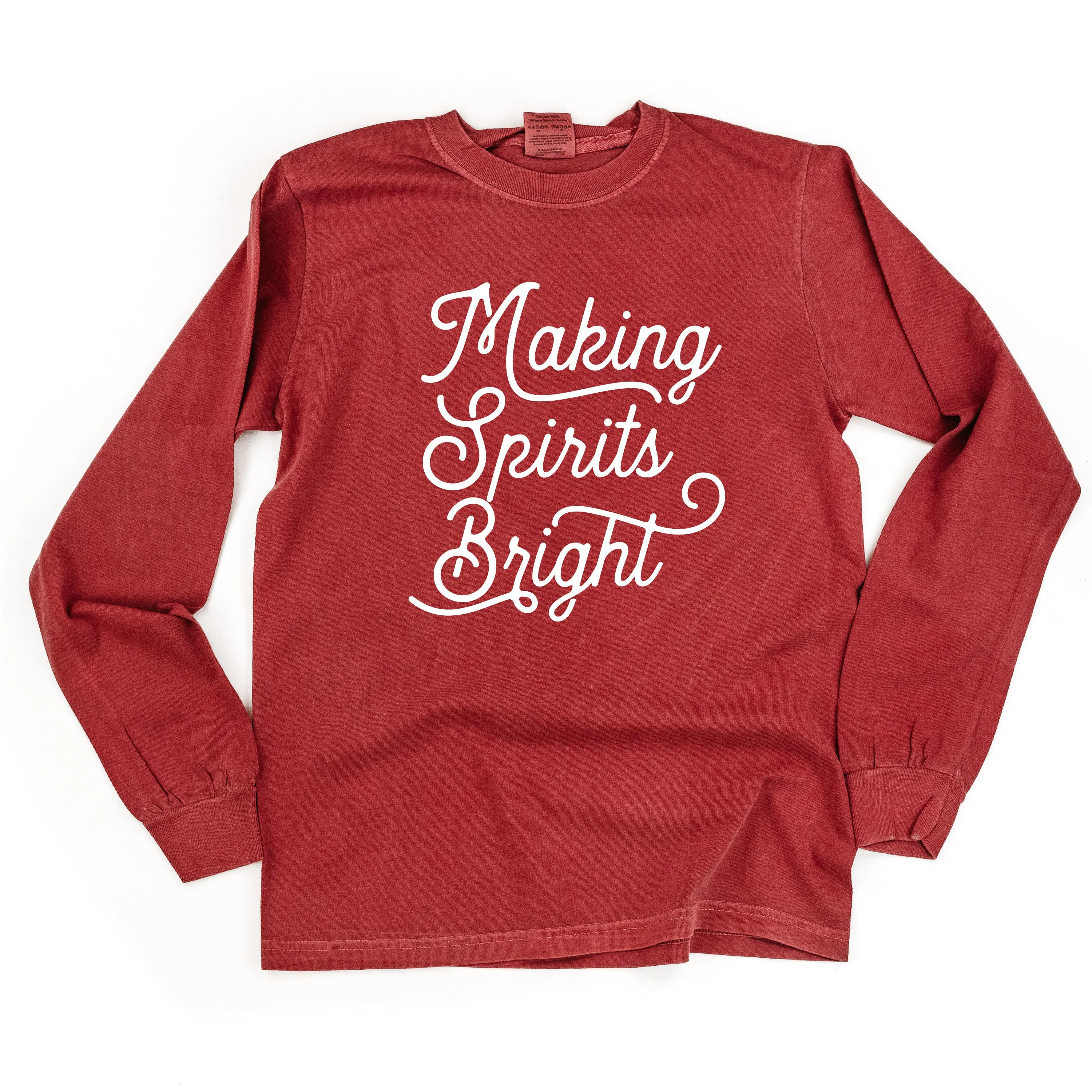 Making Spirits Bright - LONG SLEEVE Comfort Colors Tee