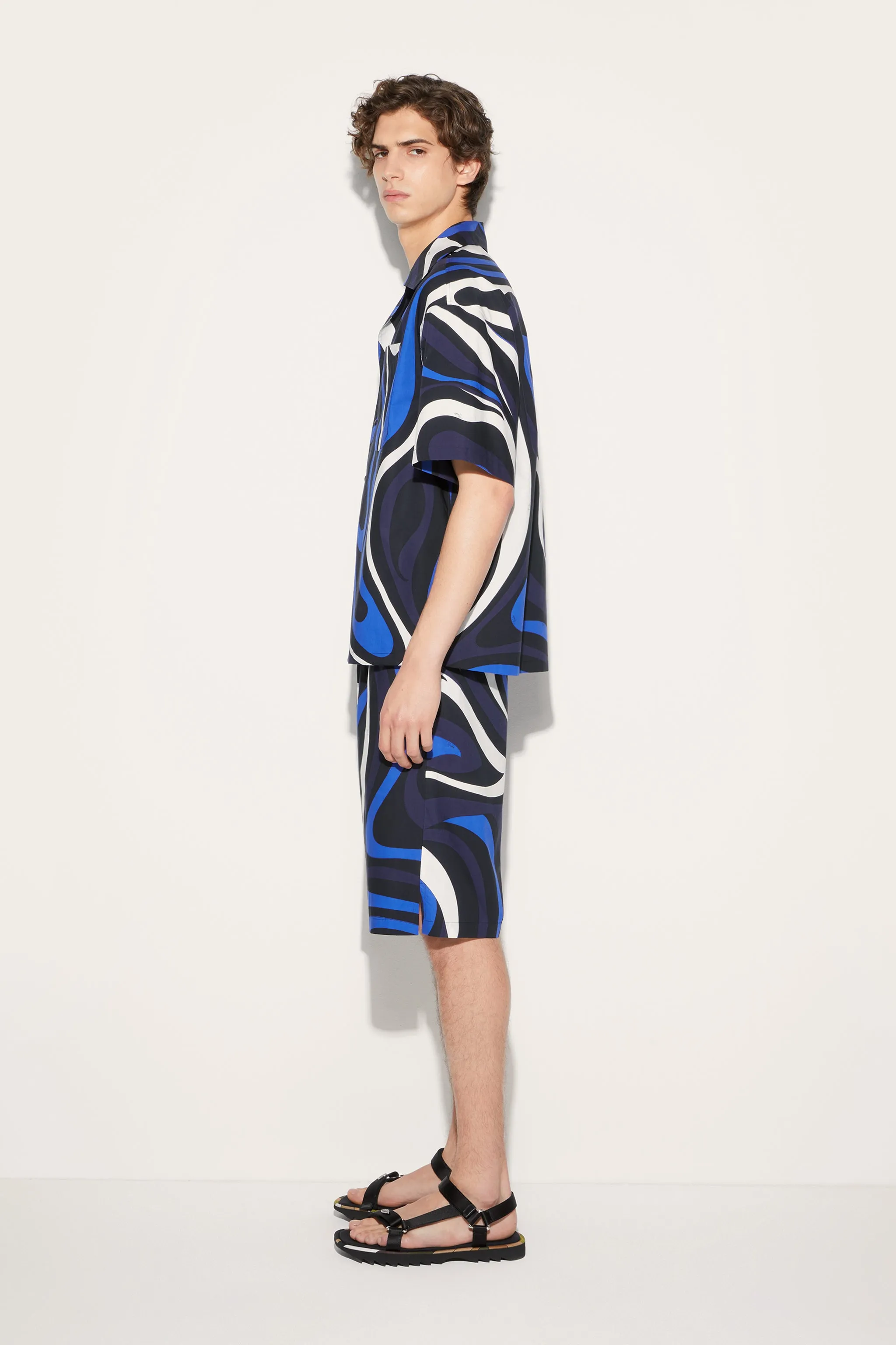 Marmo-Print Cotton Shirt