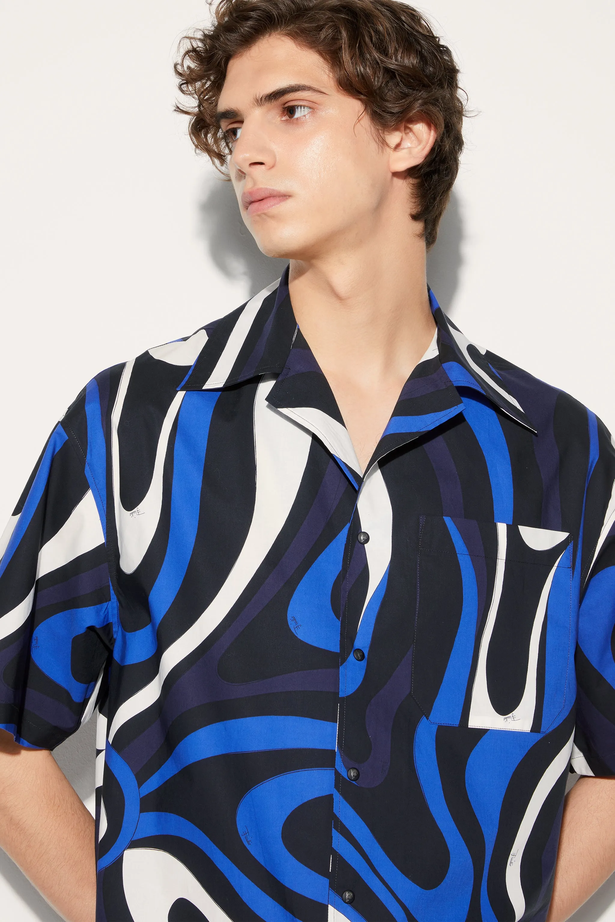 Marmo-Print Cotton Shirt