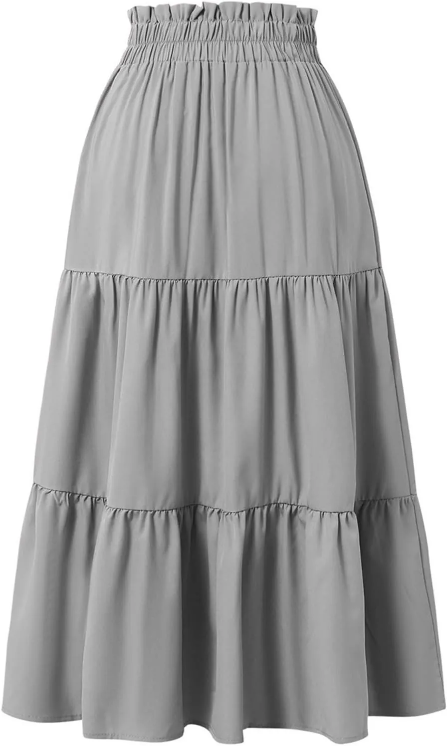 Maxi Skirts for Women 2025 Floral Boho Comfy Tiered Elastic High Waisted Vacation A-Line Flowy Swing Long Skirt