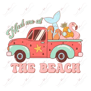 Meet me at the Beach--ready to press sublimation transfer print