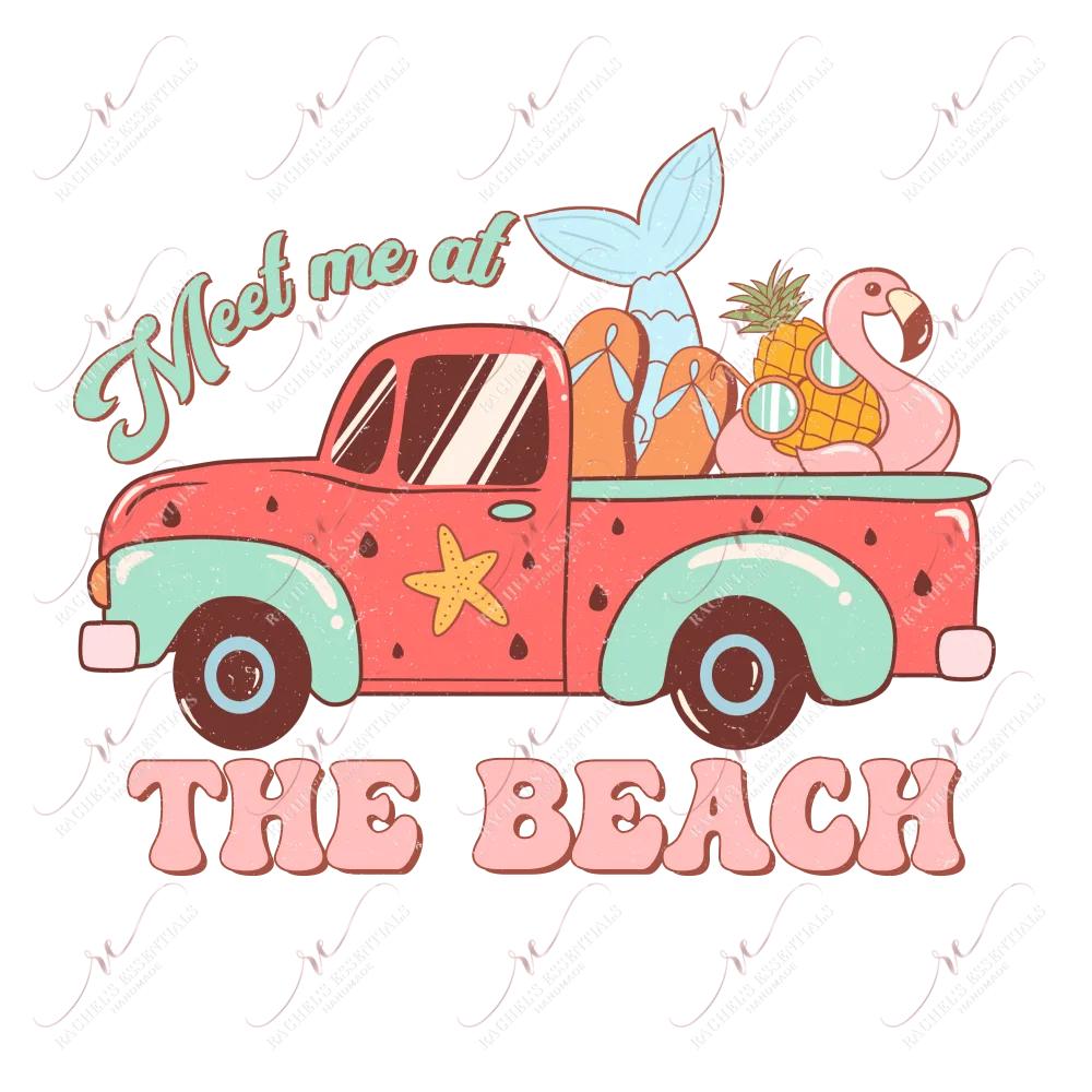 Meet me at the Beach--ready to press sublimation transfer print