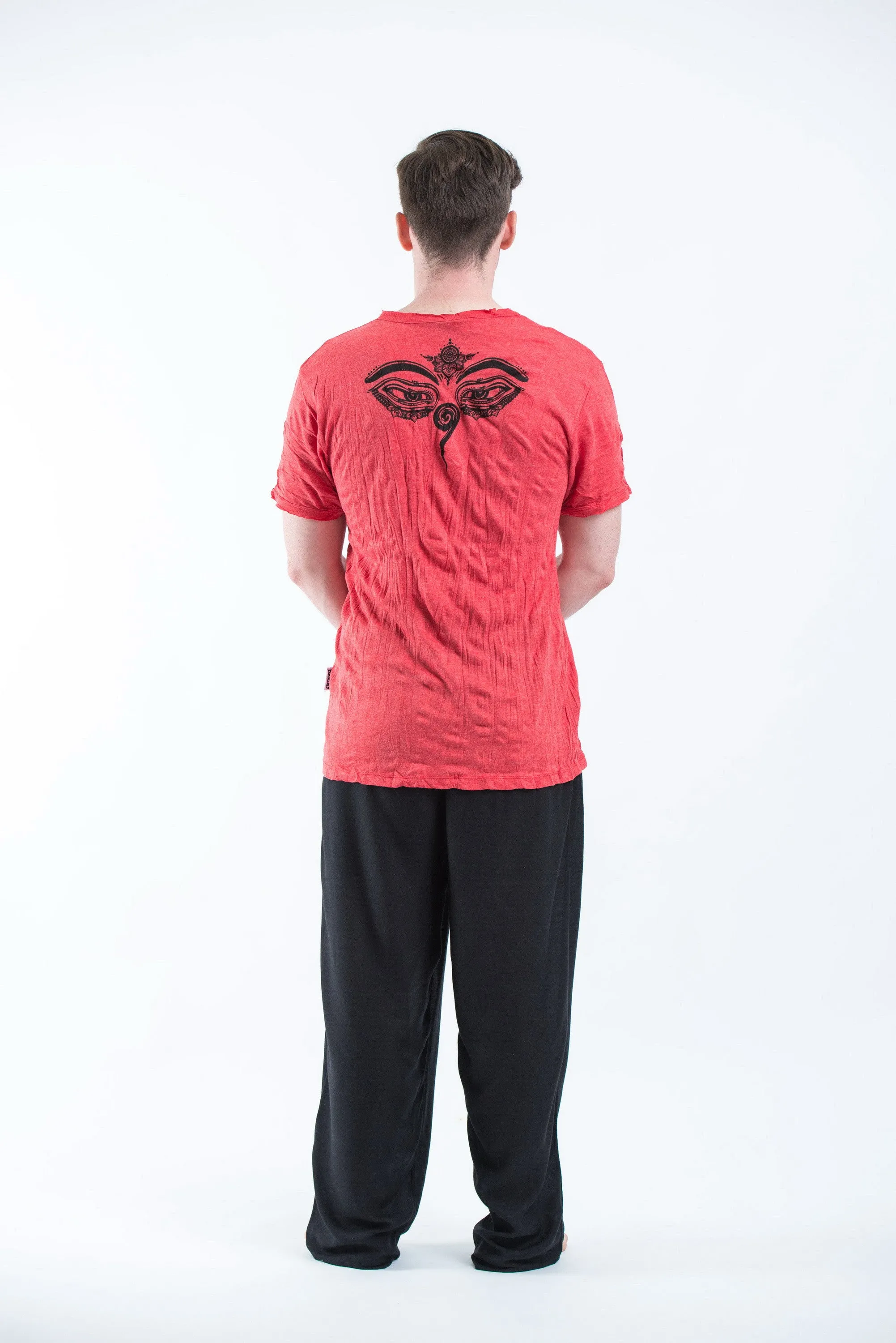 Mens Buddha Eyes T-Shirt in Red