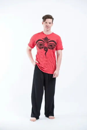Mens Buddha Eyes T-Shirt in Red