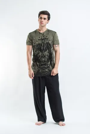 Mens Face Giant T-Shirt in Green