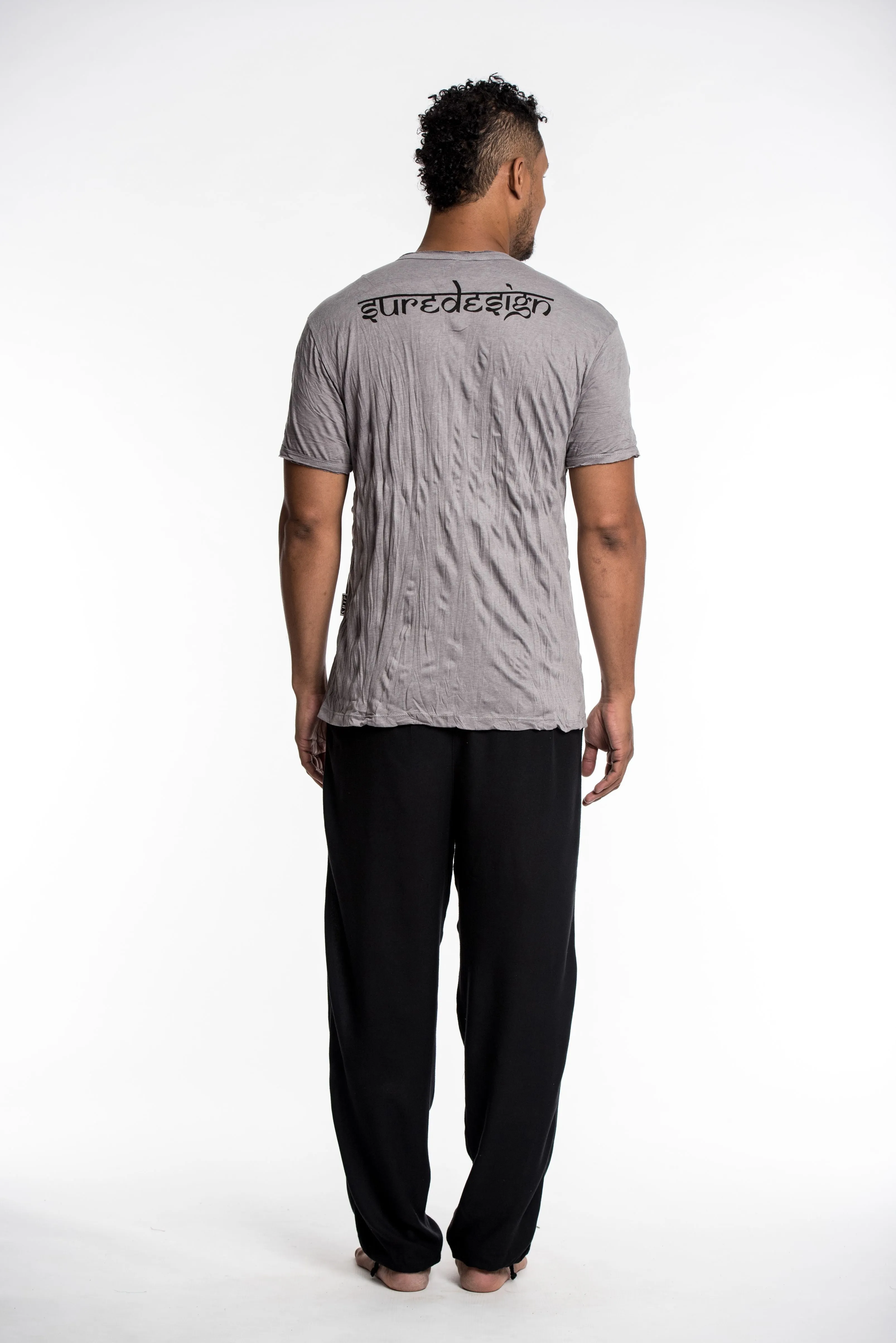 Mens Meditation Buddha T-Shirt in Gray
