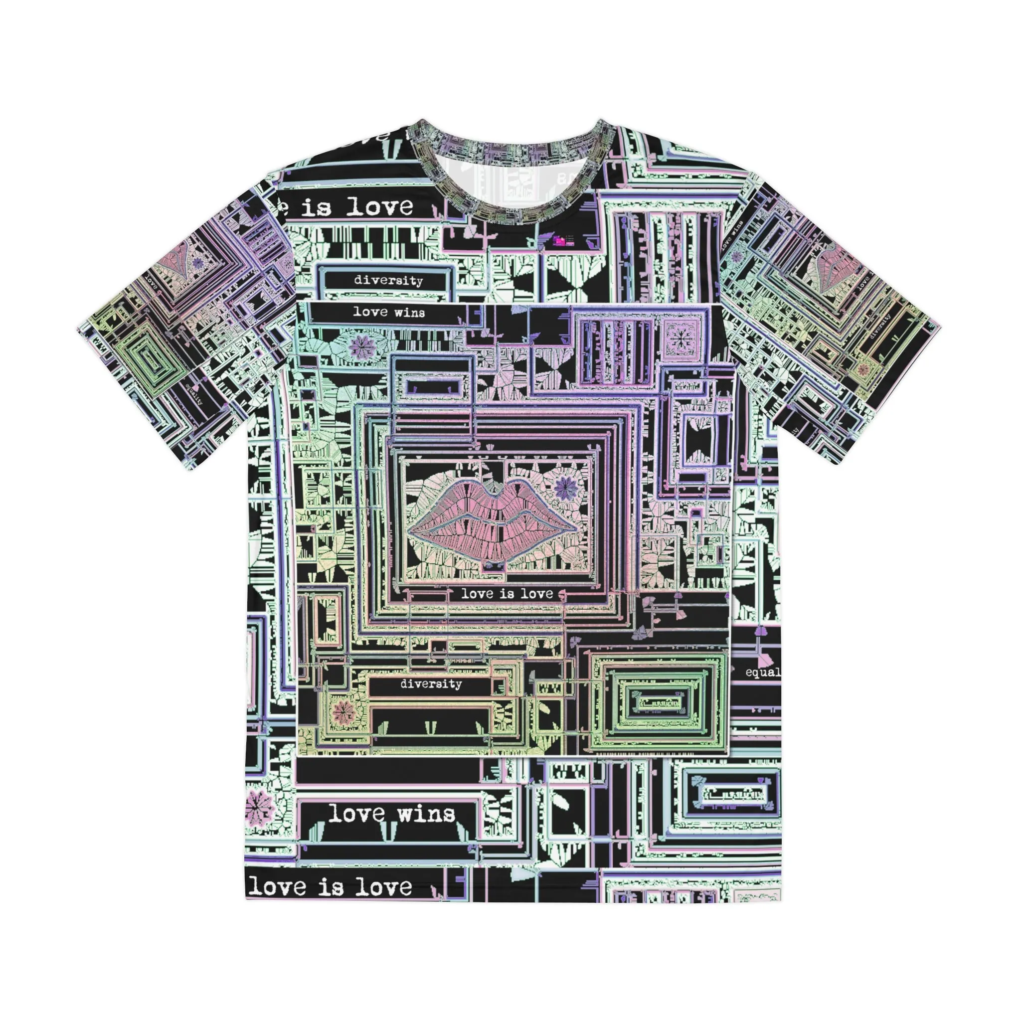 Men's Polyester Tee (AOP) LOVE IS LOVE