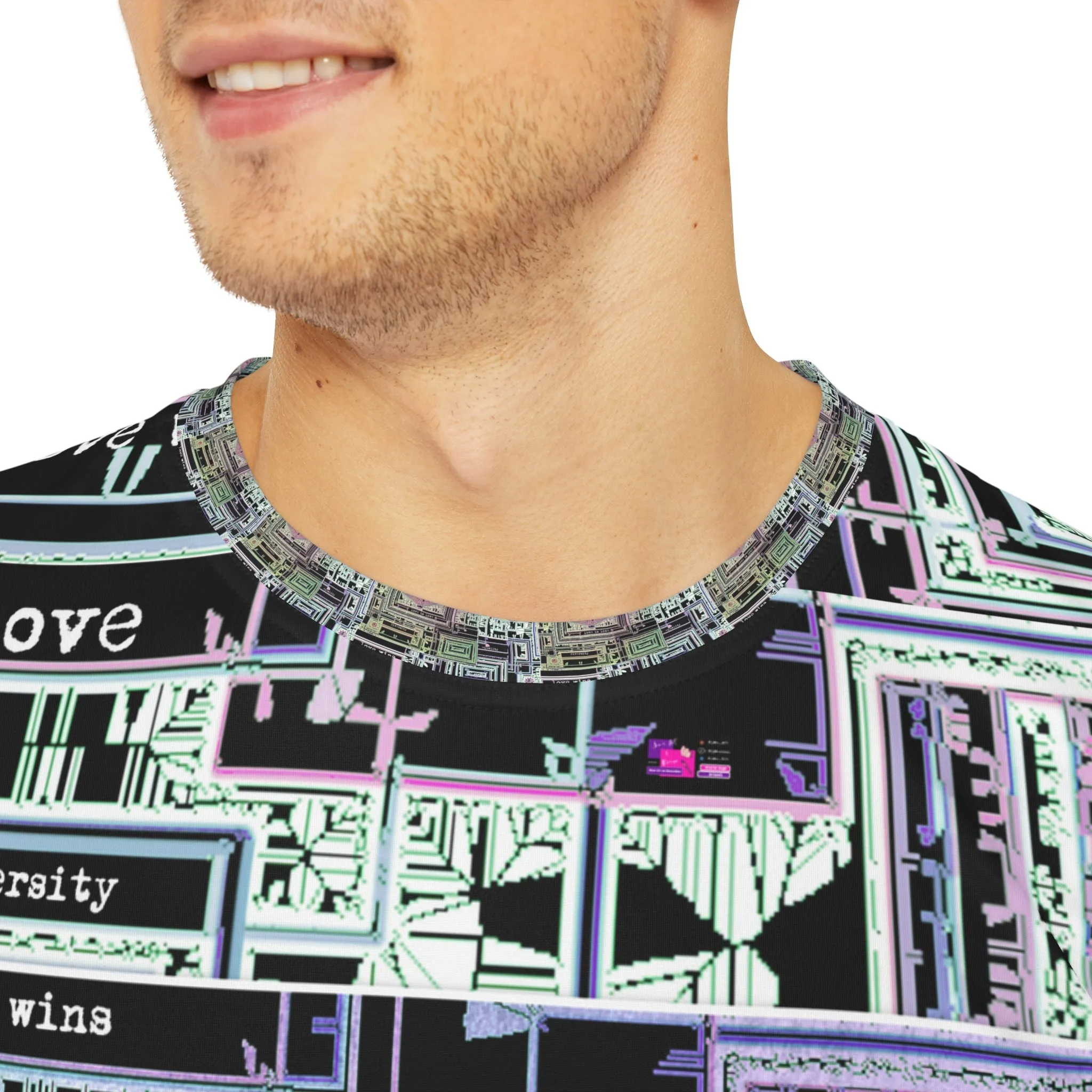 Men's Polyester Tee (AOP) LOVE IS LOVE