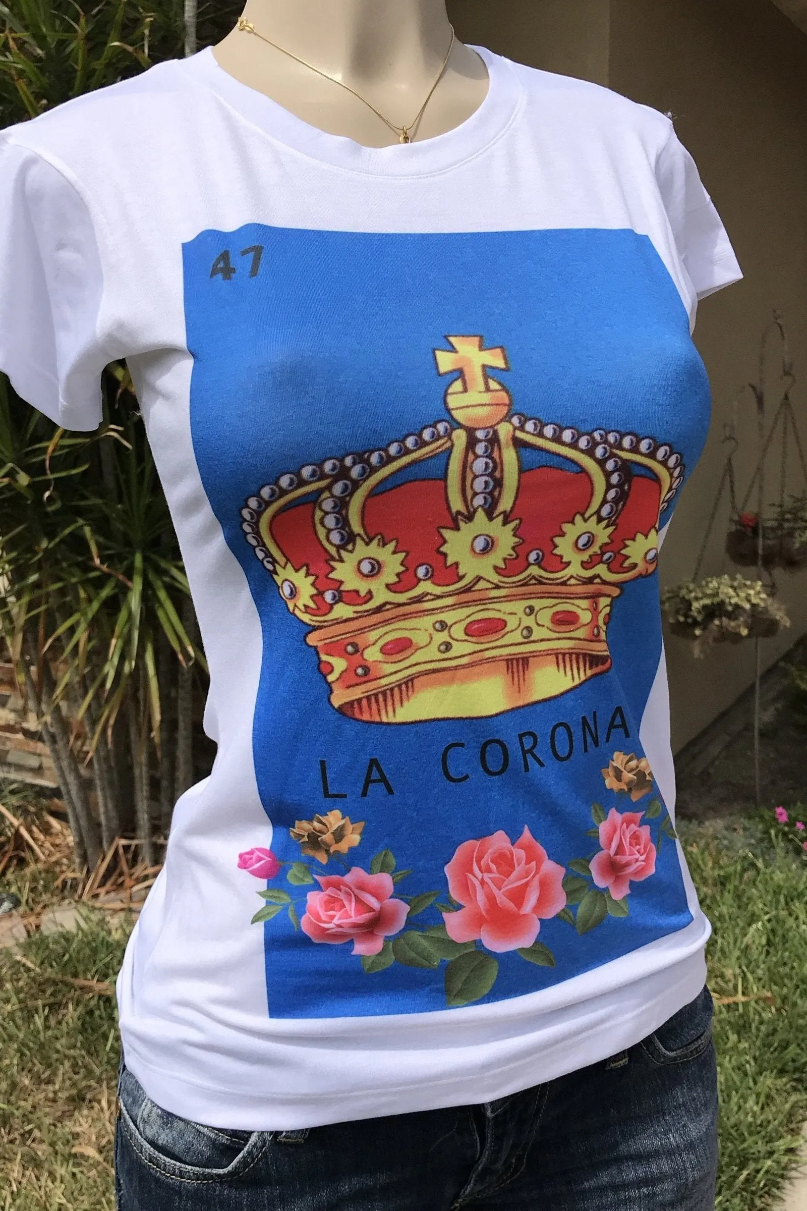 Mexican Printed T-Shirt La Corona from La Loteria Mexicana Tee