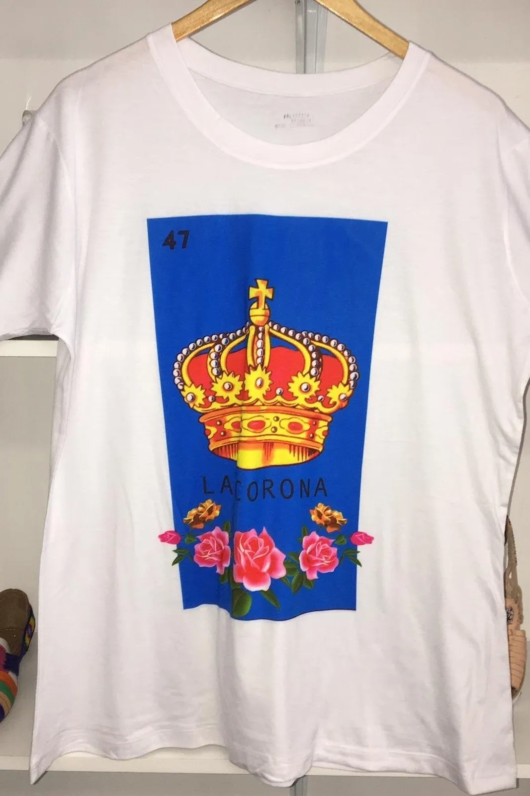 Mexican Printed T-Shirt La Corona from La Loteria Mexicana Tee
