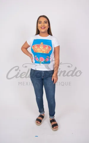 Mexican Printed T-Shirt La Corona from La Loteria Mexicana Tee