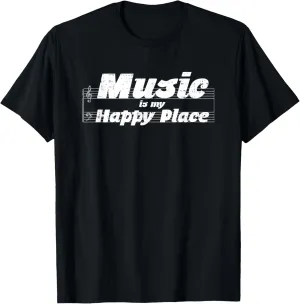 Music Is My Happy Place Festival Music Lover Gift T-Shirt
