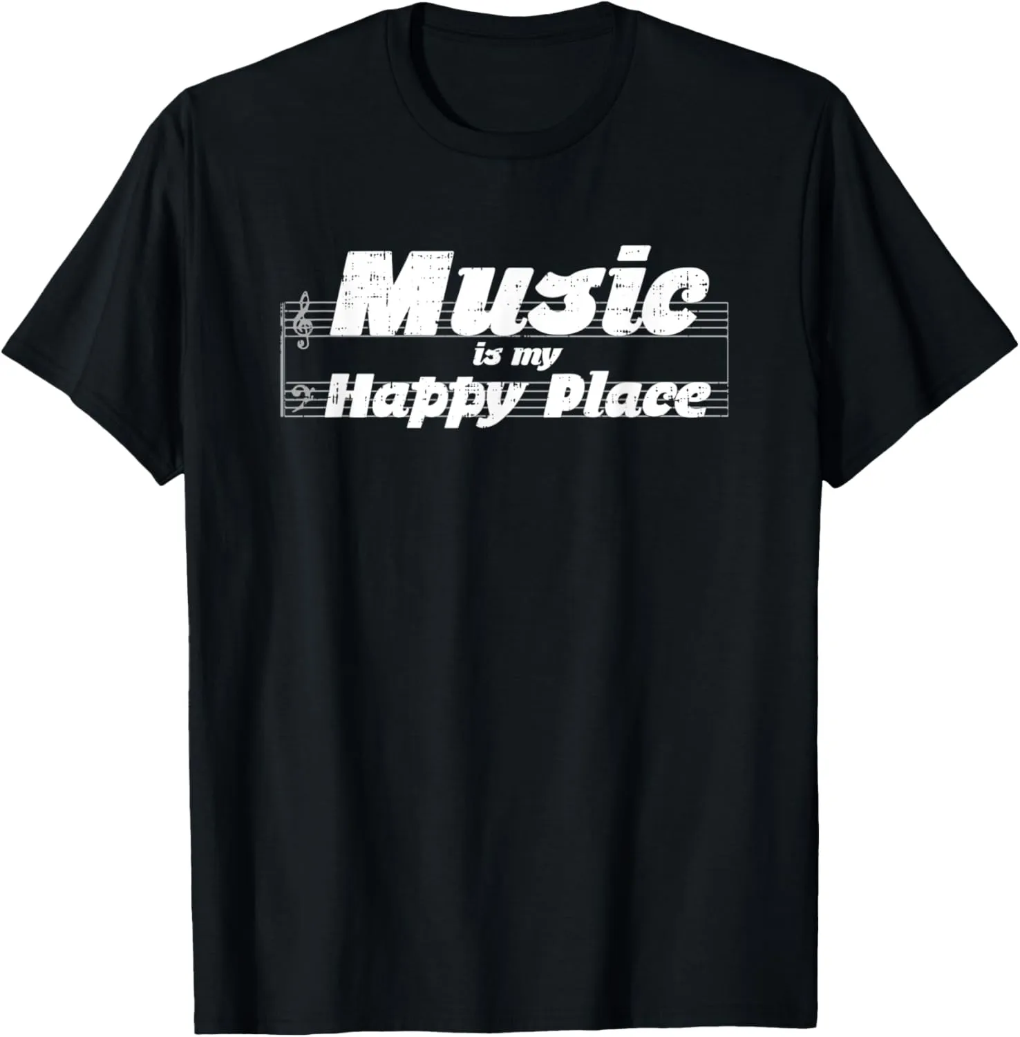 Music Is My Happy Place Festival Music Lover Gift T-Shirt