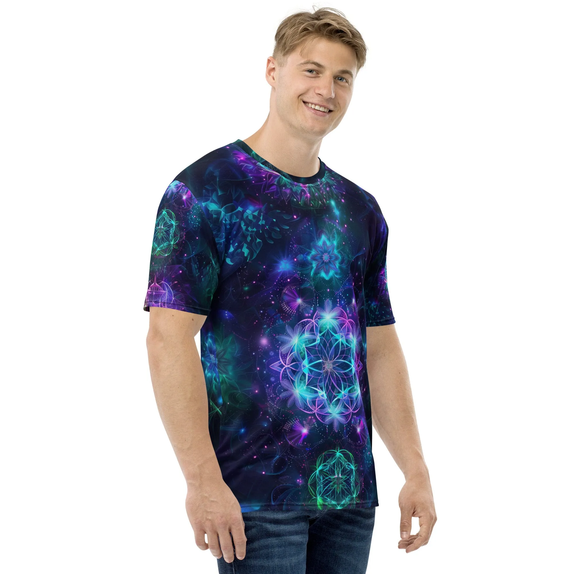 Neon Sacred Geometry Men's t-shirt