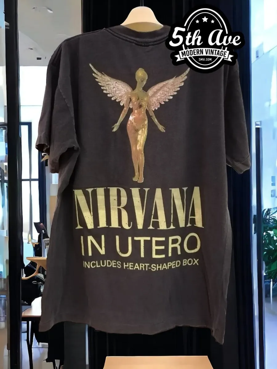 Nirvana 'In Utero' 100% Cotton Super Soft Black T-Shirt