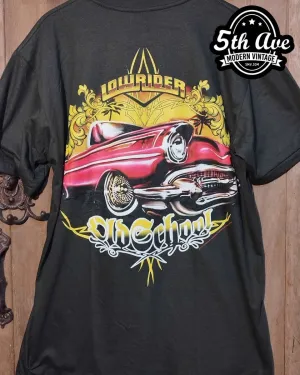 Old School - Rollin hard lowrider low rider car culture t shirt