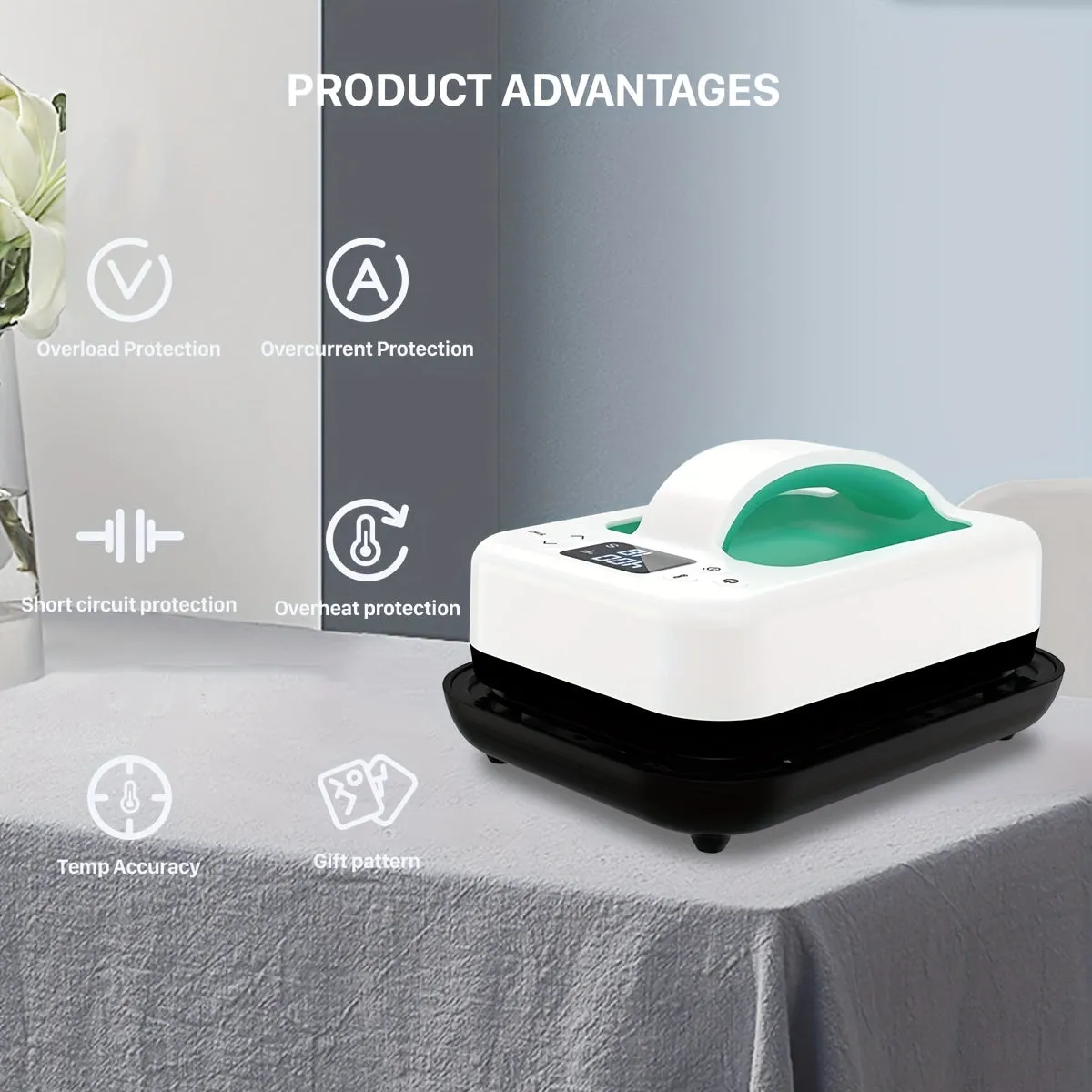 Portable Europe Plug Heat Press for TShirts and Vinyl Projects