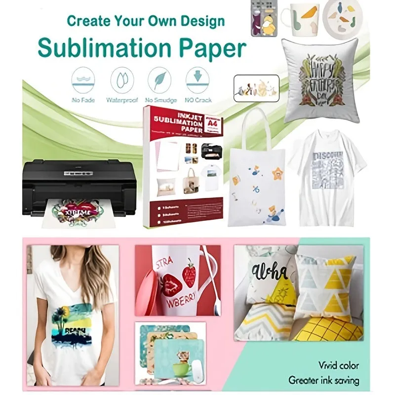 Premium 50sheet Sublimation Paper Ideal for Inkjet Printers