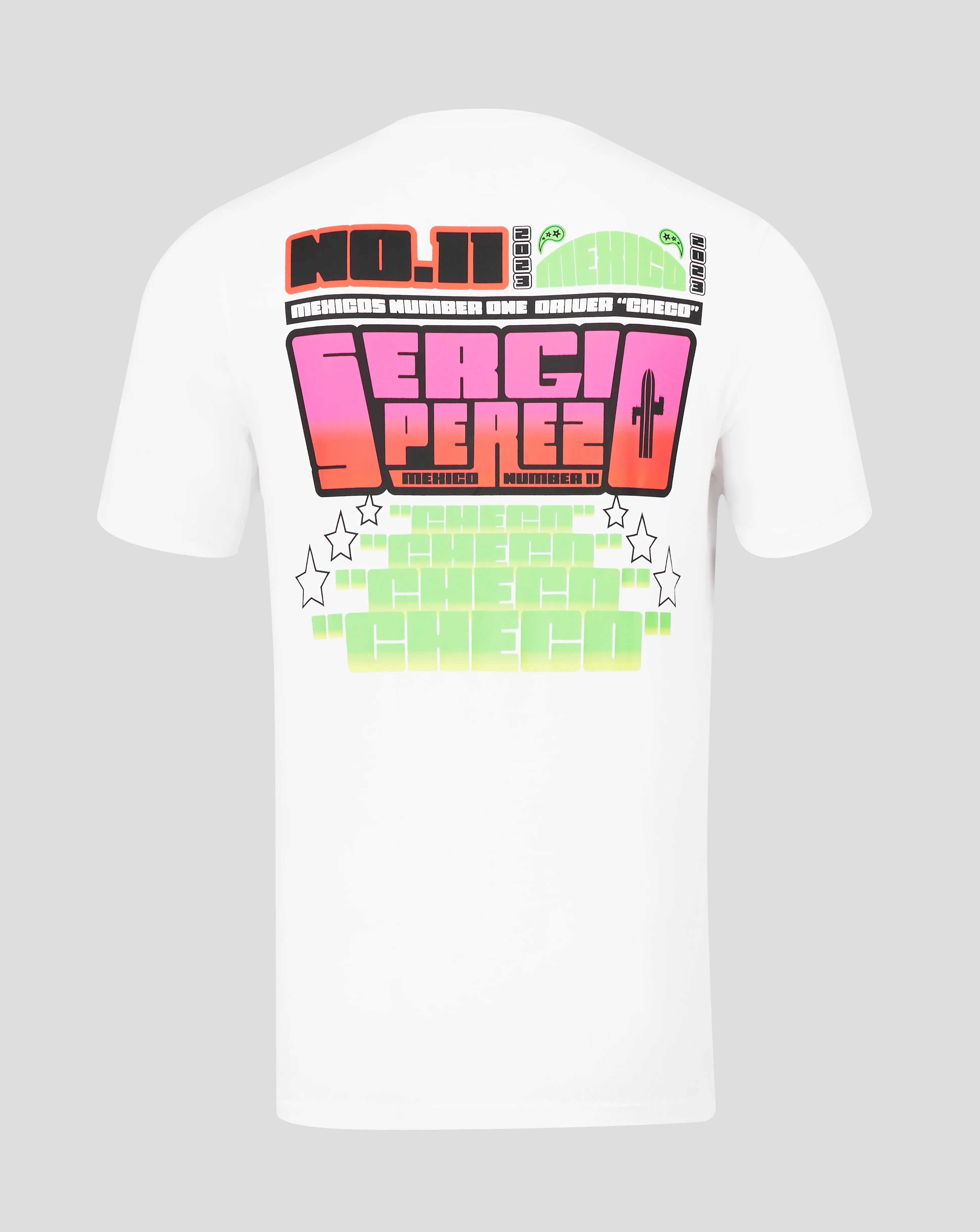 Red Bull Racing F1 Sergio "Checo" Perez Special Edition Mexico GP T-Shirt -White
