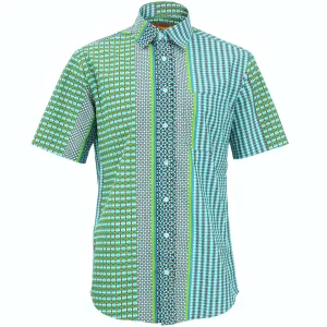 Regular Fit Short Sleeve Shirt - Abstract Strips