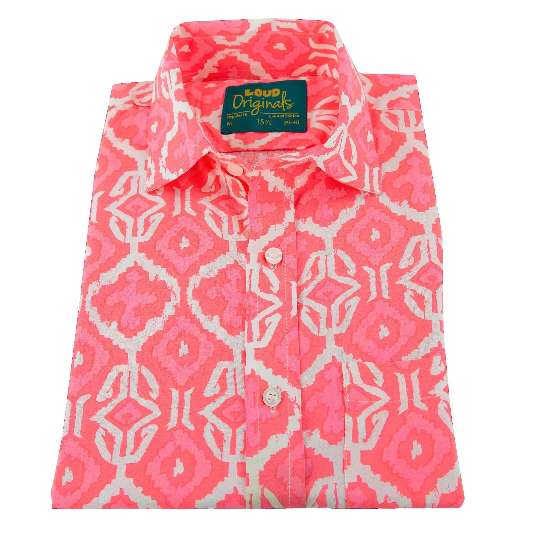 Regular Fit Short Sleeve Shirt - Ikat