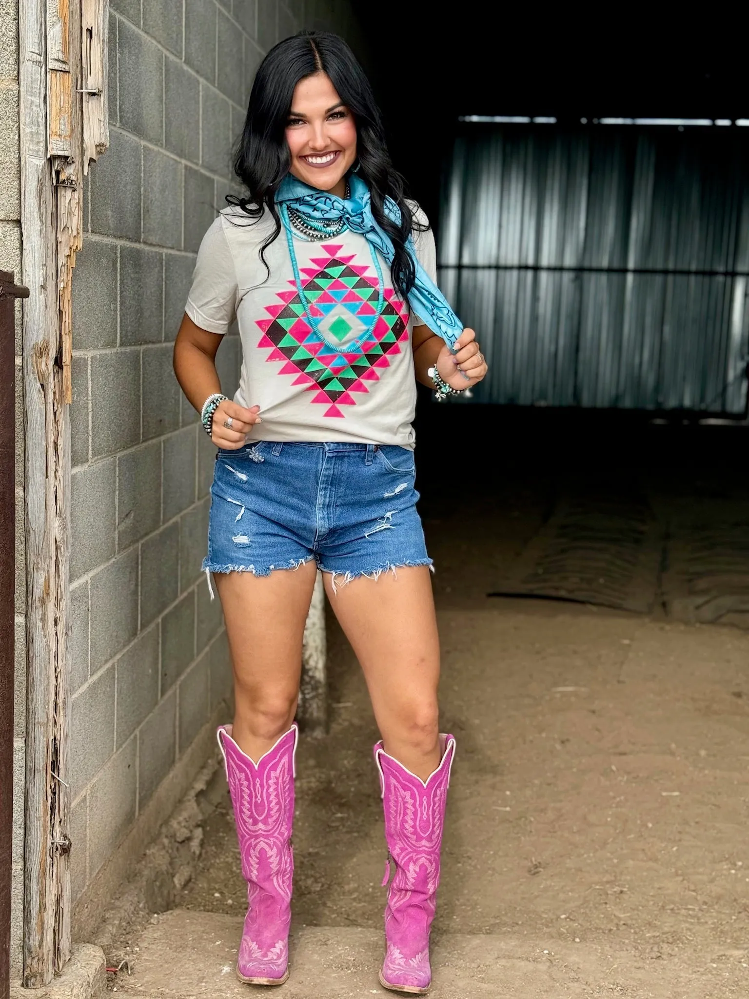 Ryanne's Neon Aztec Tee