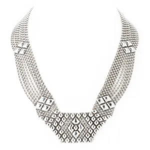SG Liquid Metal N5-N Chrome Finish Necklace by Sergio Gutierrez
